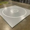 AK Athletic Equipment Wrestling Mats CLEARANCE 10' X 10' X Ultra Shock Roll Up Wrestling Mat Grey With White Circles