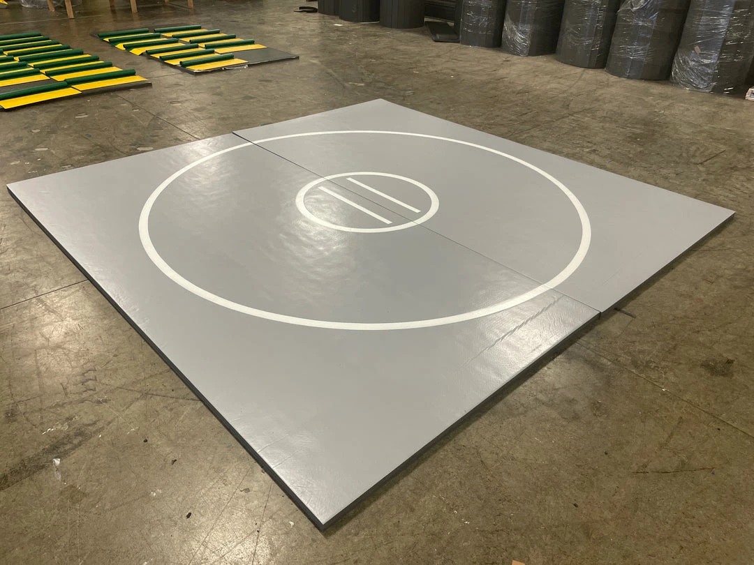 AK Athletic Equipment Wrestling Mats CLEARANCE 10' X 10' X Ultra Shock Roll Up Wrestling Mat Grey With White Circles 1 AK Athletic Equipment Wrestling Mats CLEARANCE 10' X 10' X Ultra Shock Roll Up Wrestling Mat Grey With White Circles
