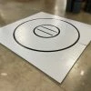 AK Athletic Equipment Clearance 10' X 10' X 1 3/8" Roll-Up Wrestling Mat Grey With Black Circles Martial Arts