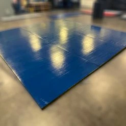 AK Athletic Equipment CLEARANCE 18' X 18' X Ultra Shock Roll Up Wrestling Mat Blue Wrestling Mats