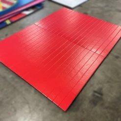 AK Athletic Equipment Remnant 6' X 8' 1 3/8" Roll-Up Red Wrestling Mat Martial Arts