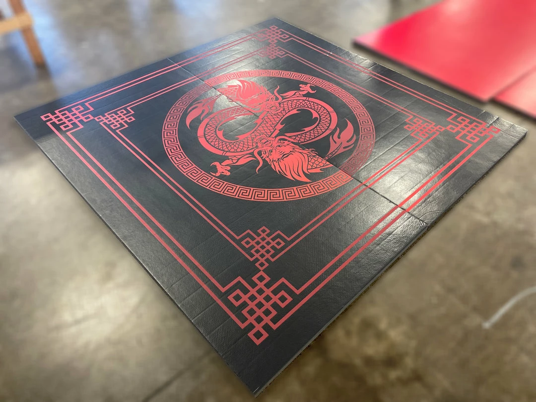 AK Athletic Equipment Dragon Logo 8' X 8' X 1 3/8" Roll-Up Wrestling Mat Martial Arts 1 AK Athletic Equipment Dragon Logo 8' X 8' X 1 3/8" Roll-Up Wrestling Mat Martial Arts