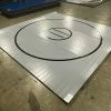AK Athletic Equipment Martial Arts Clearance Wrestling Mat 12' X 12' X 1 3/8" Roll-Up Mat Gray With Black Lines