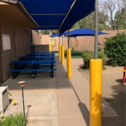 AK Athletic Equipment 4' Tall Pole Pad, 2" Diameter Flap Closure Attached