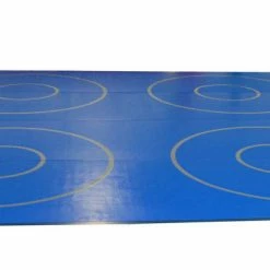 AK Athletic Equipment 20' X 20' X 1 3/8" Roll-Up Wrestling Mat With Four Practice Circles Wrestling Mats