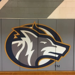 AK Athletic Equipment Custom Wood Backed Gym Wall Padding Panels 2' X 8'