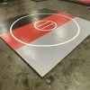 AK Athletic Equipment Wrestling Mats CLEARANCE 12' X 12' X Ultra Shock Roll Up Wrestling Mat Red, Black, And Grey
