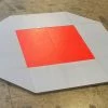 AK Athletic Equipment CLEARANCE 8' X 8' Remnant Octagon Wrestling Mat Gray And Red Vinyl