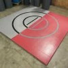 AK Athletic Equipment Clearance 8' X 8' X 1 3/8" Roll-Up Wrestling Mat Maroon And Gray Martial Arts