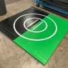 AK Athletic Equipment Clearance 8' X 8' X 1 3/8" Roll-Up Wrestling Mat Black And Green Martial Arts