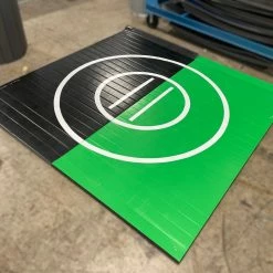 AK Athletic Equipment Clearance 8' X 8' X 1 3/8" Roll-Up Wrestling Mat Black And Green Martial Arts