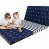 AK Athletic Equipment Folding Mats Limited Edition! Navy And White Nautical 4' X 8' X 2" Intermediate Level Folding Gymnastics Mat