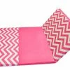 AK Athletic Equipment Chevron Zigzag 4' X 8' X 1 3/8" Advanced Level Folding Gymnastics Mat Pink And White