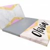AK Athletic Equipment Pink And Gold Monogram 4' X 8' Folding Gymnastics Mat