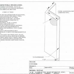 AK Athletic Equipment Wood Backed Corner Padding 6' Tall 6