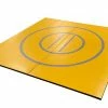 AK Athletic Equipment 8' X 8' X 1 3/8" Gold And Gray Roll-Up Wrestling Mat Wrestling Mats